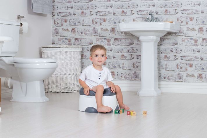 STEP n POTTY BUMBO ENTRENADOR BAÑO GRIS-3