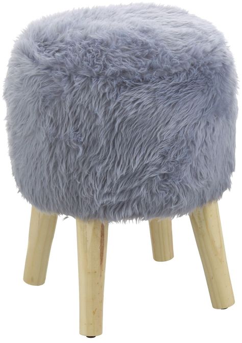 Pouf Brid Gris Piel Sintética 35x35x45 cm Máxima Design-1