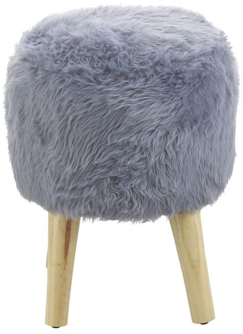 Pouf Brid Gris Piel Sintética 35x35x45 cm Máxima Design-0