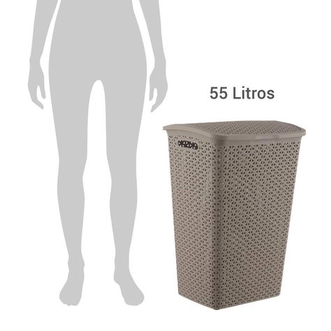Cesto Canasto Para Ropa Bali 55 Litros Con Tapa-3