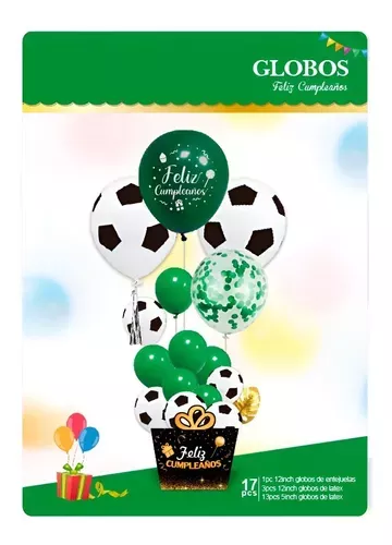 17 Globos Decoración Cumpleaños Globos Cumpleaños Futbol 656 -2