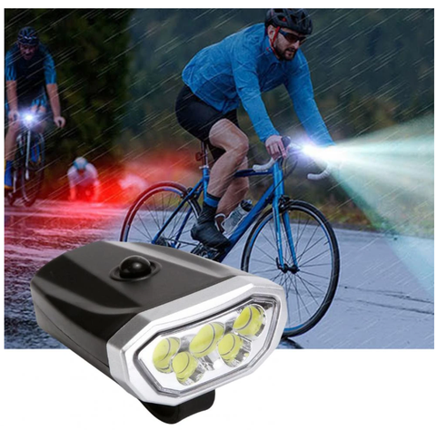Pack De Luz De Bicicleta Led Cob Y  Led Recargable Trasera-6