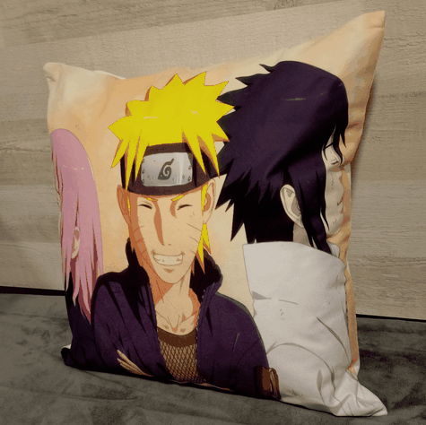 Cojín Felpa 45x45 cm Sasuke Sakura Naruto Extra Suave -0