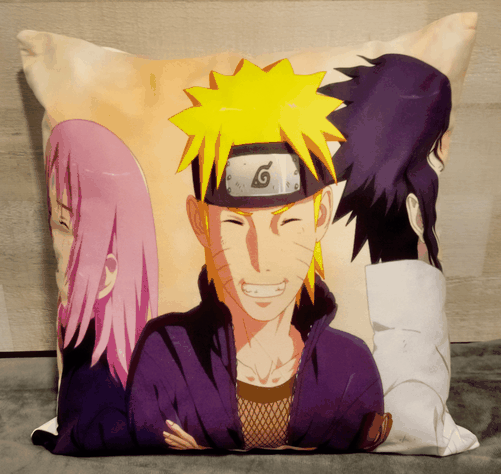 Cojín Felpa 45x45 cm Sasuke Sakura Naruto Extra Suave -1