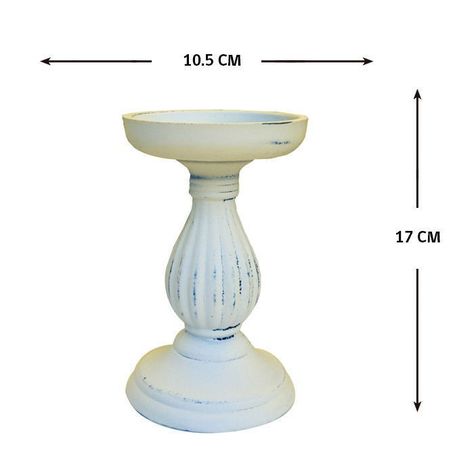 CANDELABRO WHITE CALVIN M (10.5 x 10.5 x 17 cm)-2
