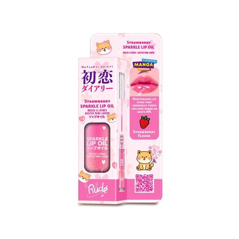 Aceite de Labios Sparkle Colección Manga Frutilla Rude Cosmetics-1