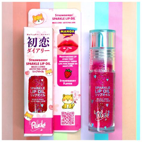 Aceite de Labios Sparkle Colección Manga Frutilla Rude Cosmetics-4