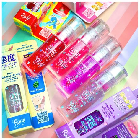 Aceite de Labios Sparkle Colección Manga Frutilla Rude Cosmetics-5