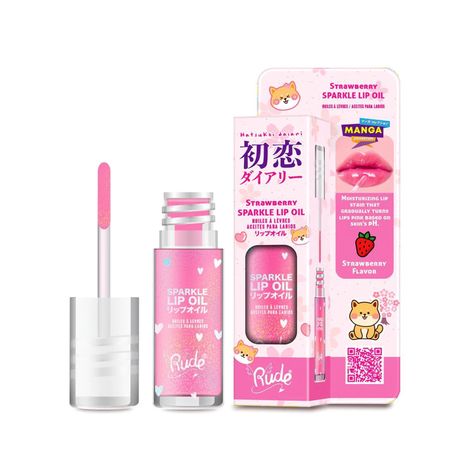 Aceite de Labios Sparkle Colección Manga Frutilla Rude Cosmetics-0