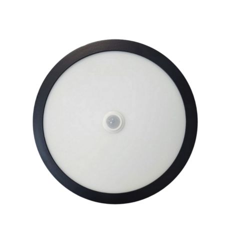 Panel Redondo LED Sobrepuesto Con Sensor Negro 18W Neutro-0