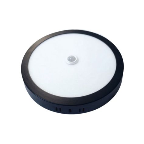 Panel Redondo LED Sobrepuesto Con Sensor Negro 18W Neutro-1