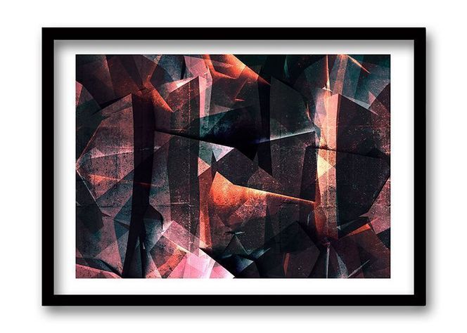 Cuadro 50x35 cm ilustración Geo abstracta-0