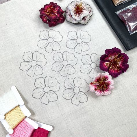 Kit Stumpwork Flores mas clase online-3
