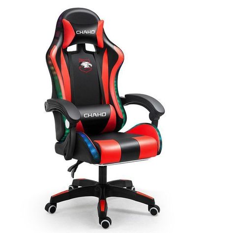 Silla Gamer Luz Rgb Reposapiés con Masajeador-0