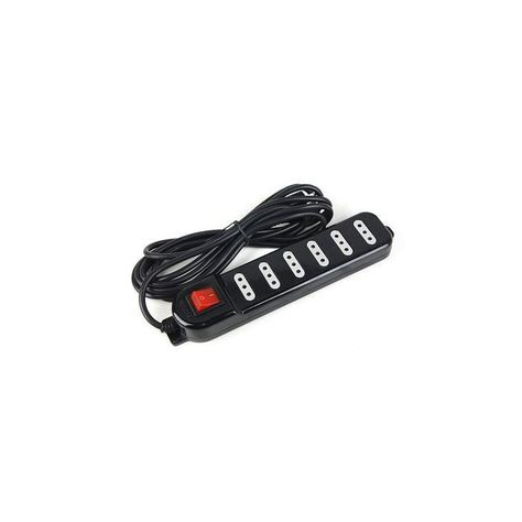 Alargador Eléctrico 3 Mts 6 Pos Negro Macrotel-1