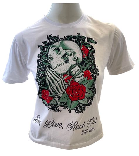 Polera Juvenil Niño Calavera Rezo-0