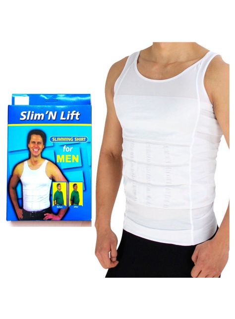 Camiseta reductora blanca sin mangas XXL-2