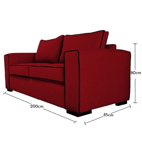 Sofá Gabro Chenille Tipo Lino Roja 3 Cuerpos-4