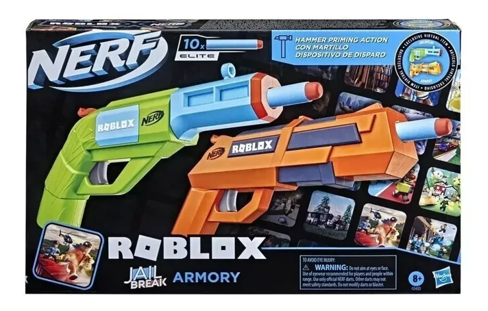 Nerf Roblox Jailbreak Armory - Set De 2 Lanzadores-0