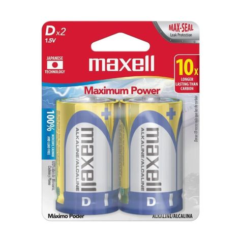 Pack 2 Pilas Alcalinas Tipo D Maxell-0