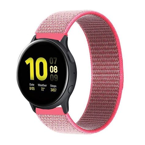 Correa Nylon Para Samsung Huawei Amazfit Xiaomi 20mm / Rosa Oscuro-0