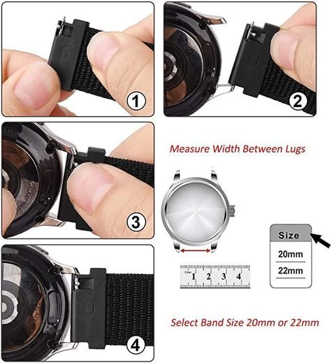 Correa Nylon Para Samsung Huawei Amazfit Xiaomi 20mm / Rosa Oscuro-1