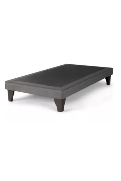 Base Cama Europea Gris Grafito Lino 1.5 Plaza 105X190-0