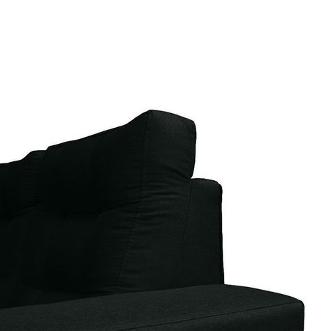Seccional Antu Chenille Tipo Lino Negro 3 Cuerpos-2