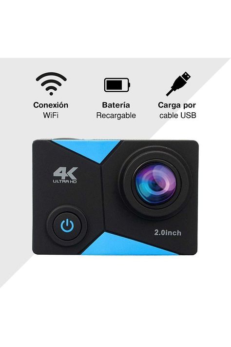 Cámara Deportiva 4K con WiFi AC-166 Negro-4