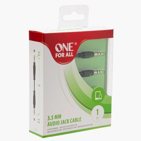 Cable Audio 3.5 mm Negro 1 Mt CC3110 One For All-0