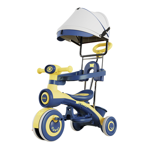 Triciclo Infantil Musical con Toldo y Luces-0