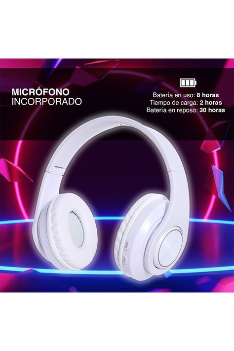 Audífonos Headphones BT B39 Blanco-3