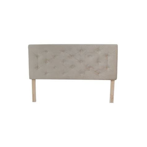 Cama Americana 2P + Colchon de resortes + Respaldo Beige Felpa Pmetal-2