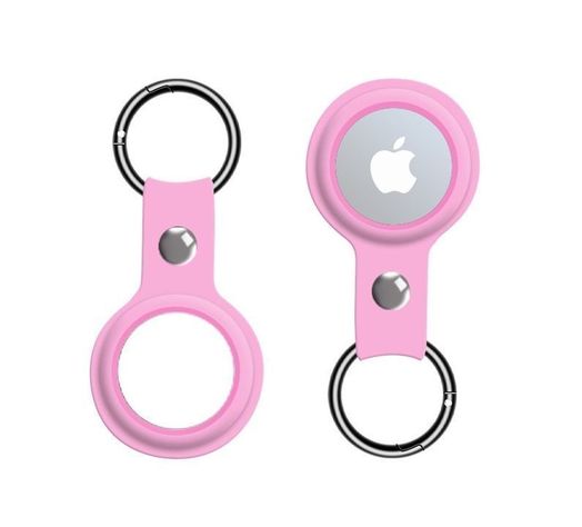 Funda Compatible Apple Airtag Localizador Perro Gato Rosado-1