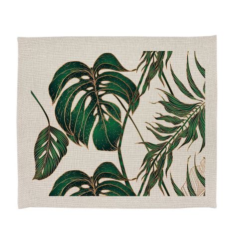 Set  de Individuales, Linet Natural, Philodendro-0
