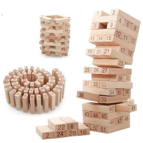 Jenga Clasico 48 piezas con numeros-2