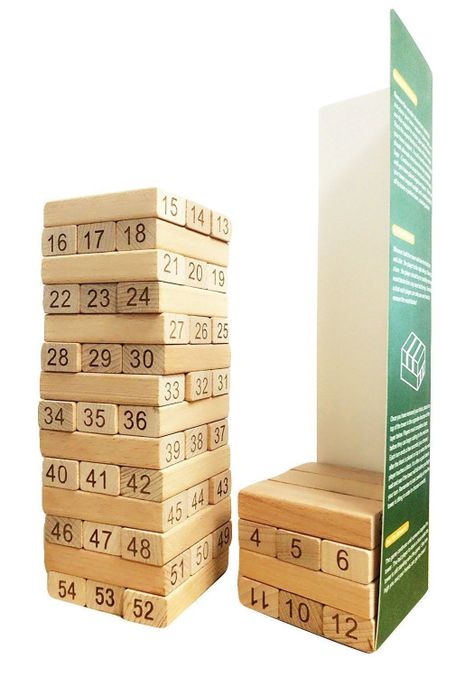 Jenga Clasico 48 piezas con numeros-0