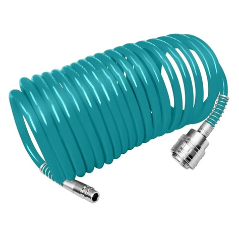 Manguera Espiral P/ Compresor De Aire 15mts 12bar-0