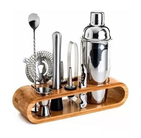 Set Coctelería Profesional Coctelera Barman Bartender 10 Pzs-0