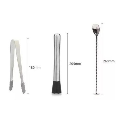 Set Coctelería Profesional Coctelera Barman Bartender 10 Pzs-2