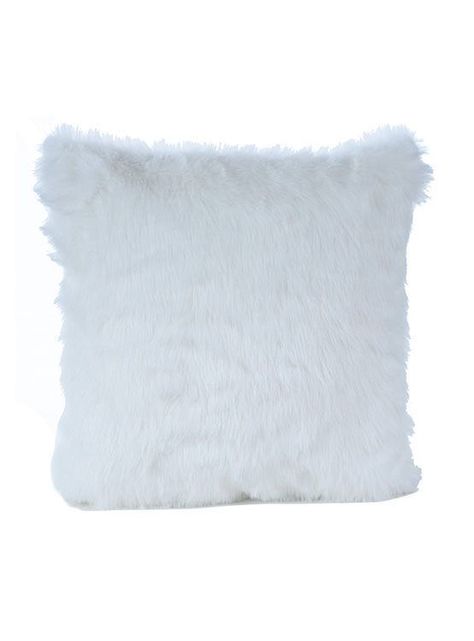 Cojín Sensaciones Blanco Piel Sintética 45x45 cm -0
