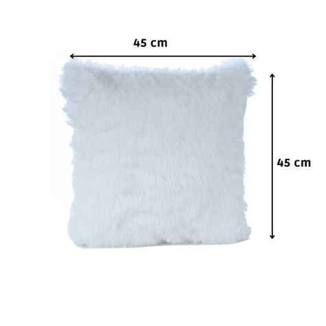 Cojín Sensaciones Blanco Piel Sintética 45x45 cm -4