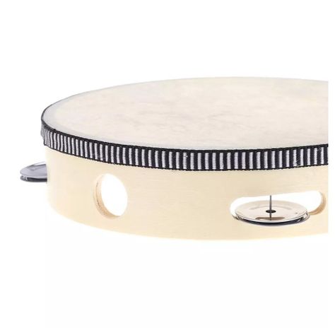 Pandero Madera Con Parche 8” Sonajas Metal-5