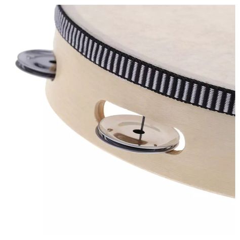 Pandero Madera Con Parche 8” Sonajas Metal-4