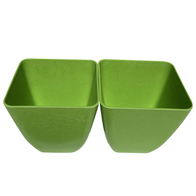 SET 2 MACETAS BIO CUADRADO VERDE 13,3X12,4-0