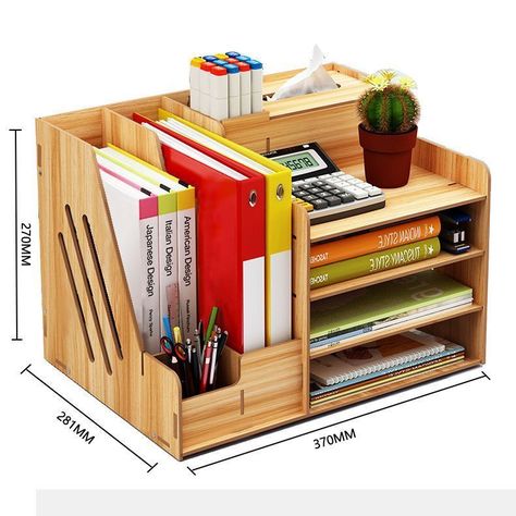 Estante De Madera Para Escritorio Organizador-4
