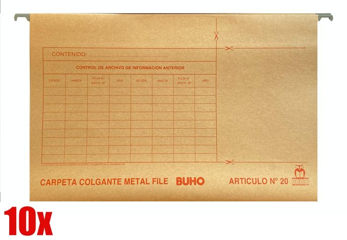 Carpeta Colgante Barra Metalica - 10uni-0