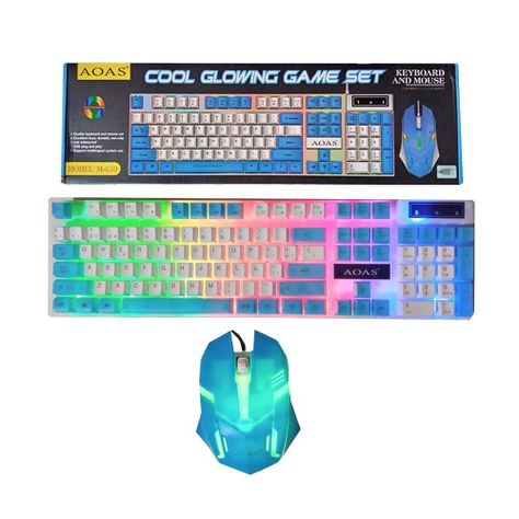 Kit Teclado y Mouse M-450 AOAS Azul-2