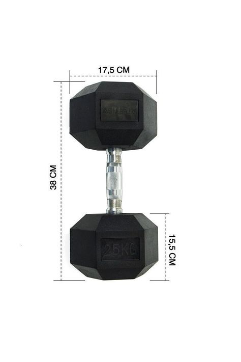 Mancuerna Hexagonal 25 Kg Negro-3