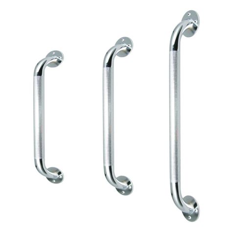 Barra de Baño Cromada Moleteada Drive 40cm-0